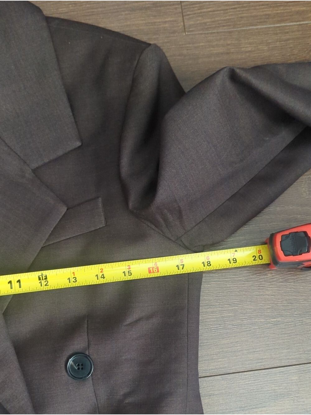 COS Double-Breasted Brown Blazer Jacket - Women's Tailored Coat - Picture 13 of 14